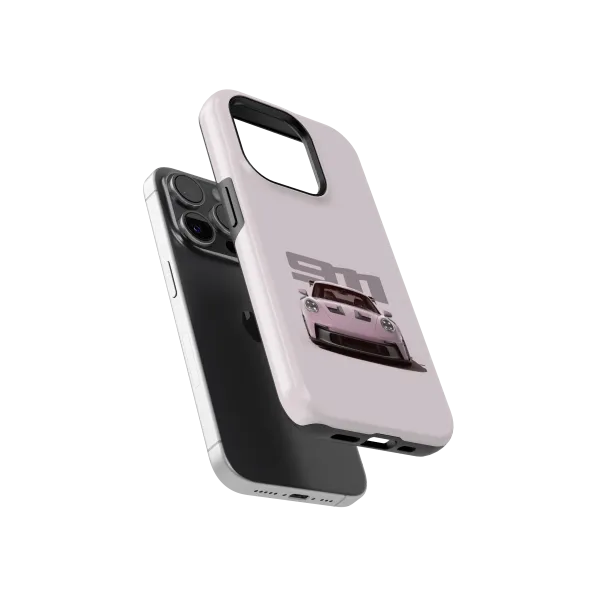Bland Pink Porsche | Coque de téléphone 3D 2en1 Ultra-résistante