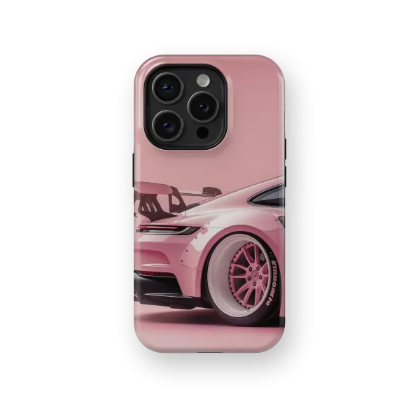 Pink Porsche RWB | Coque de téléphone 3D 2en1 Ultra-résistante