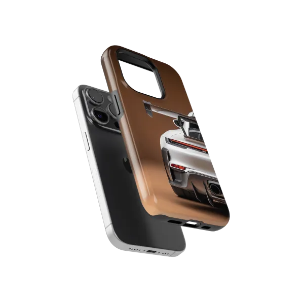 Back Luxury Porsche | Coque de téléphone 3D 2en1 Ultra-résistante