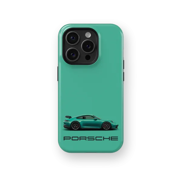 Turquoise Porsche | Coque de téléphone 3D 2en1 Ultra-résistante