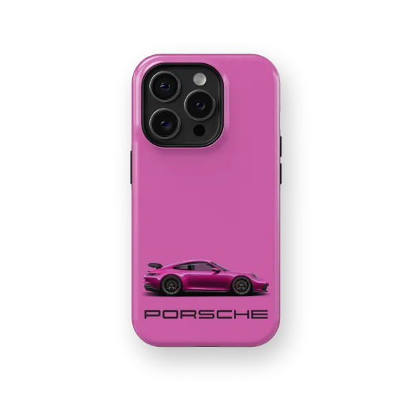 Flashy Pink Porsche | Coque de téléphone 3D 2en1 Ultra-résistante