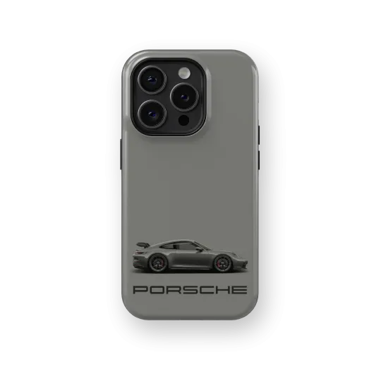 Grey Porsche | Coque de téléphone 3D 2en1 Ultra-résistante