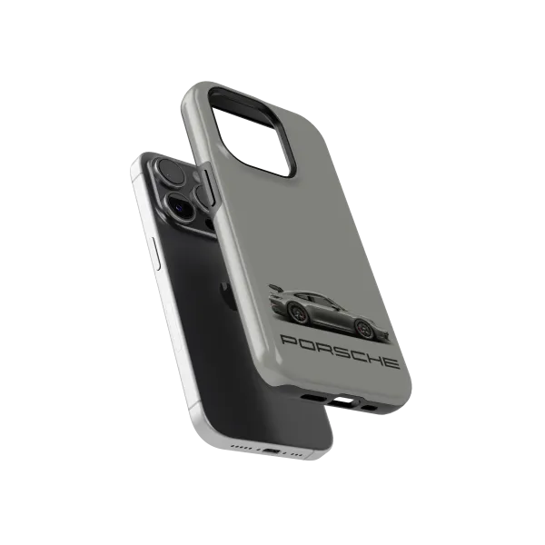 Grey Porsche | Coque de téléphone 3D 2en1 Ultra-résistante