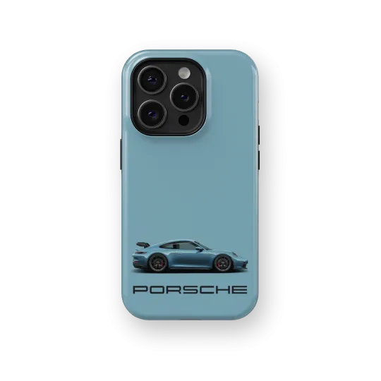 Blue Porsche | Coque de téléphone 3D 2en1 Ultra-résistante