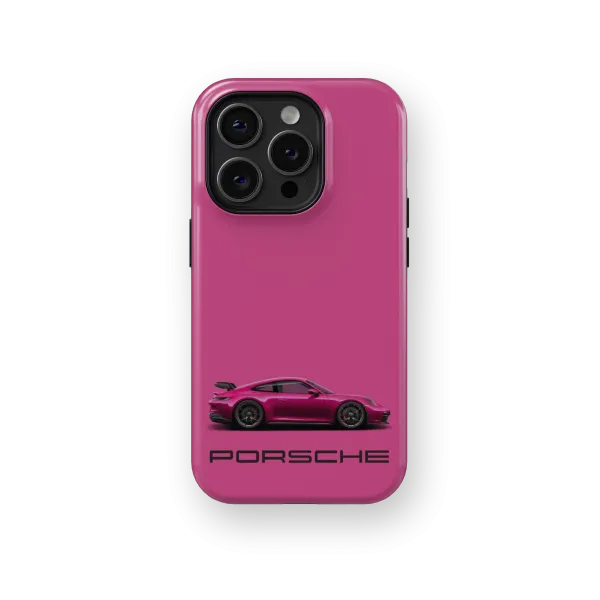 Pink Porsche | Coque de téléphone 3D 2en1 Ultra-résistante