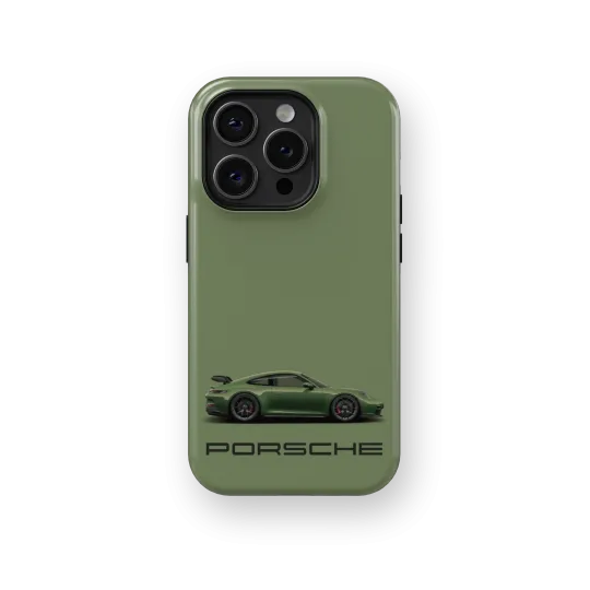 Kaki Porsche | Coque de téléphone 3D 2en1 Ultra-résistante