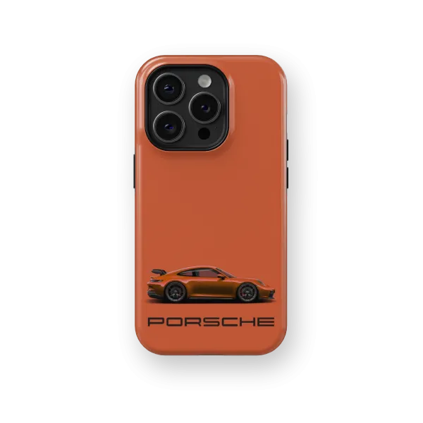 Orange Porsche | Coque de téléphone 3D 2en1 Ultra-résistante