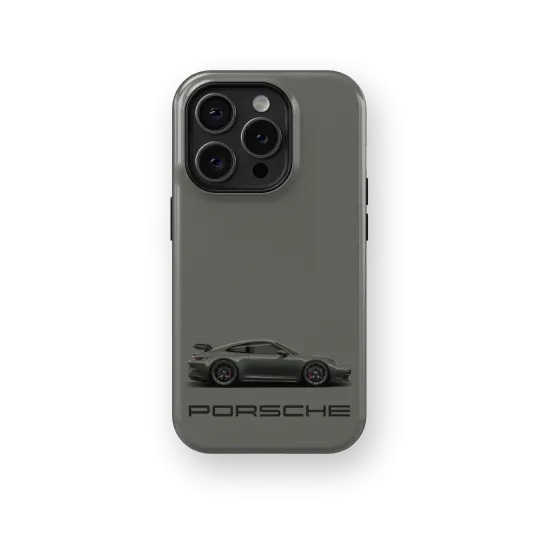 Black Porsche | Coque de téléphone 3D 2en1 Ultra-résistante