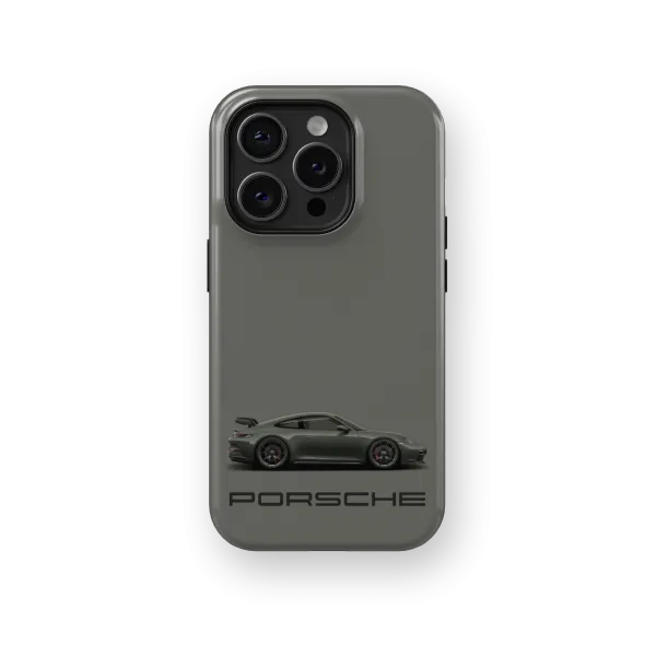Black Porsche | Coque de téléphone 3D 2en1 Ultra-résistante