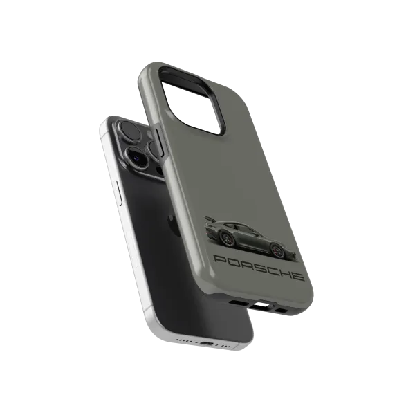 Black Porsche | Coque de téléphone 3D 2en1 Ultra-résistante