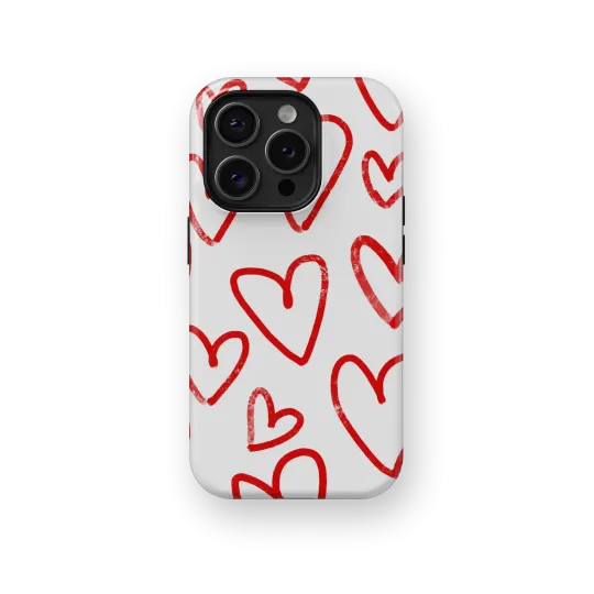 Heart Drawing | Coque de téléphone 3D 2en1 Ultra-résistante