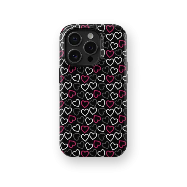 Contrasting Hearts | Coque de téléphone 3D 2en1 Ultra-résistante