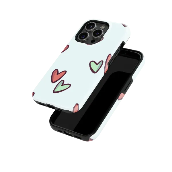Little Hearts | Coque de téléphone 3D 2en1 Ultra-résistante