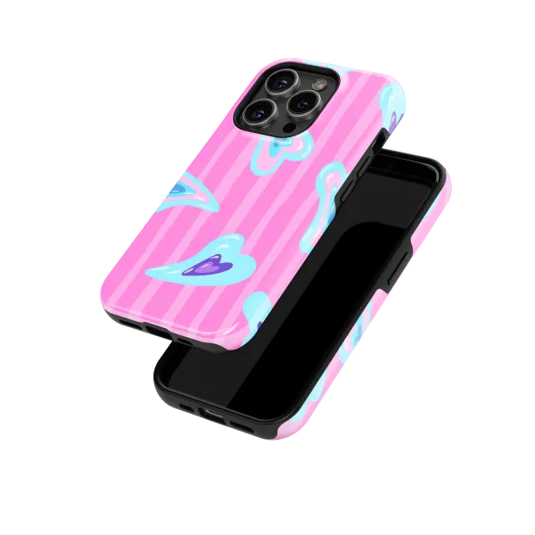 Gloss Hearts | Coque de téléphone 3D 2en1 Ultra-résistante