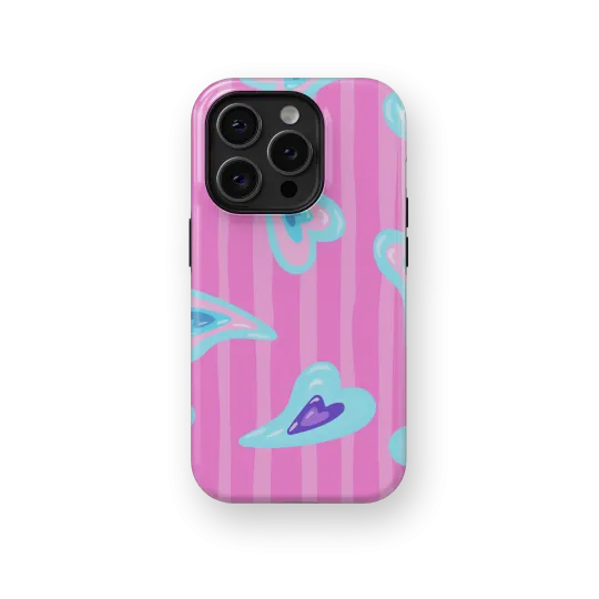 Gloss Hearts | Coque de téléphone 3D 2en1 Ultra-résistante