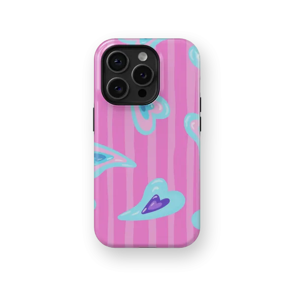 Gloss Hearts | Coque de téléphone 3D 2en1 Ultra-résistante