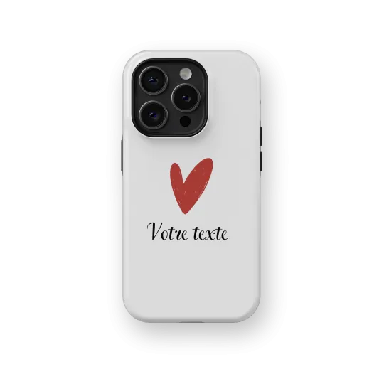 Signature Love - White | Coque de téléphone 3D 2en1 Ultra-résistante