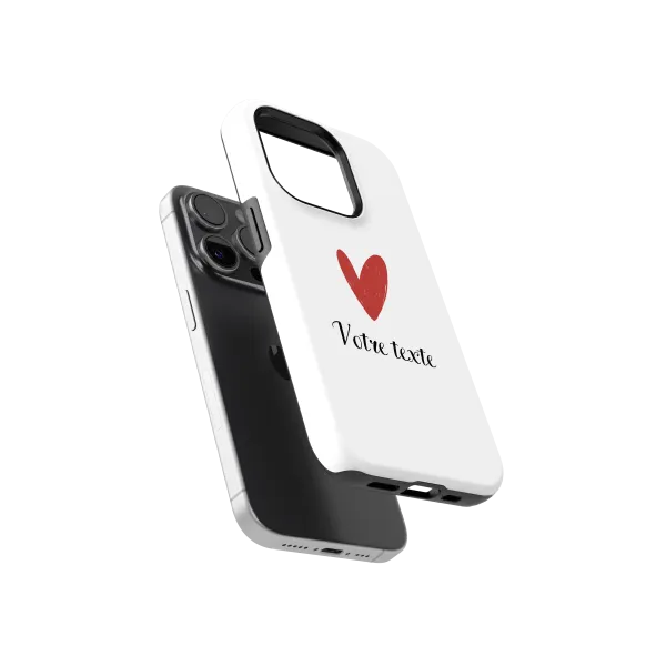 Signature Love - White | Coque de téléphone 3D 2en1 Ultra-résistante