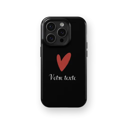 Signature Love - Black | Coque de téléphone 3D 2en1 Ultra-résistante