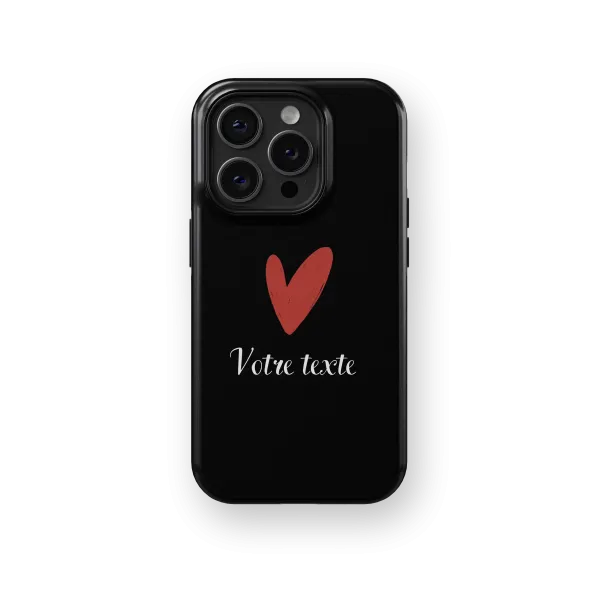 Signature Love - Black | Coque de téléphone 3D 2en1 Ultra-résistante