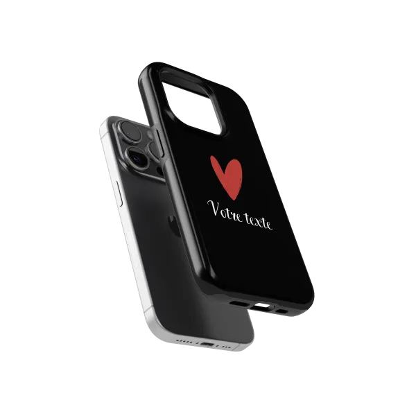Signature Love - Black | Coque de téléphone 3D 2en1 Ultra-résistante