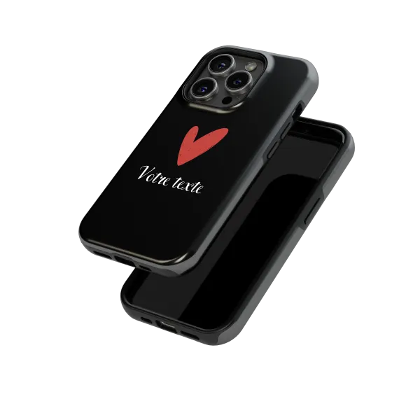 Signature Love - Black | Coque de téléphone 3D 2en1 Ultra-résistante