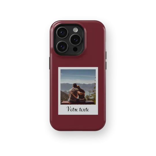 Polaroid Moments - Dark Red | Coque de téléphone 3D 2en1 Ultra-résistante