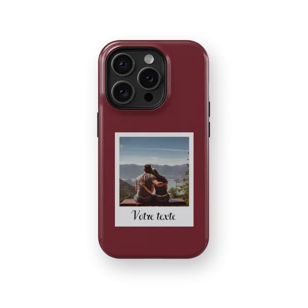 Polaroid Moments - Dark Red | Coque de téléphone 3D 2en1 Ultra-résistante