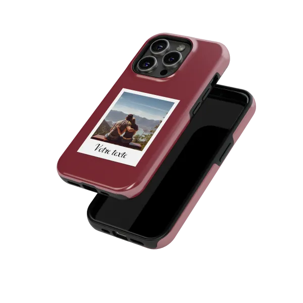 Polaroid Moments - Dark Red | Coque de téléphone 3D 2en1 Ultra-résistante