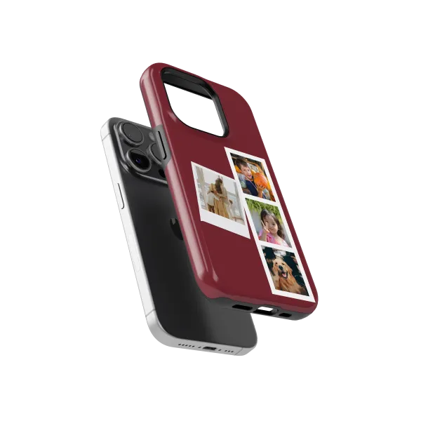 Memory Collage - Dark Red | Coque de téléphone 3D 2en1 Ultra-résistante