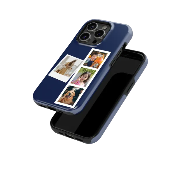 Memory Collage - Dark Blue | Coque de téléphone 3D 2en1 Ultra-résistante
