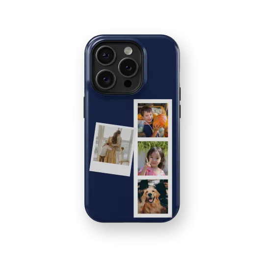 Memory Collage - Dark Blue | Coque de téléphone 3D 2en1 Ultra-résistante