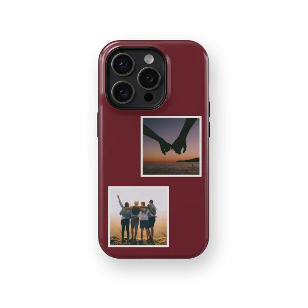 Twin Memories - Dark Red | Coque de téléphone 3D 2en1 Ultra-résistante
