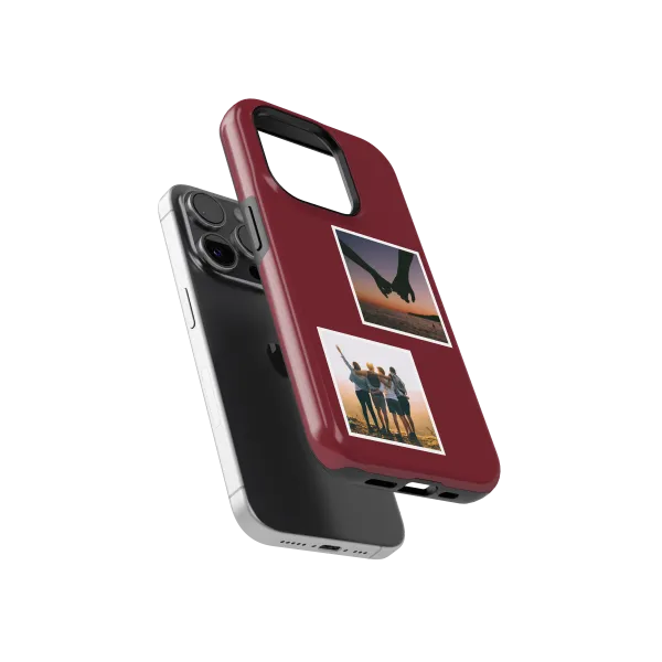 Twin Memories - Dark Red | Coque de téléphone 3D 2en1 Ultra-résistante