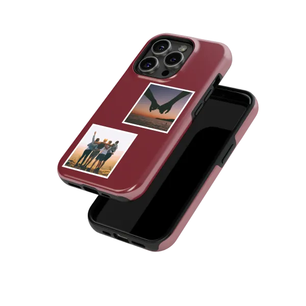 Twin Memories - Dark Red | Coque de téléphone 3D 2en1 Ultra-résistante