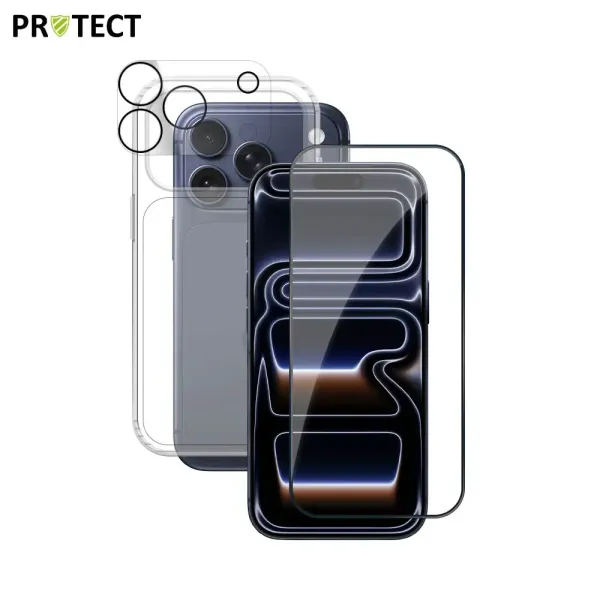 PROTECT Pack de Protection Coque + Protection Lentille + Verre Trempé iPhone 17 Pro Max