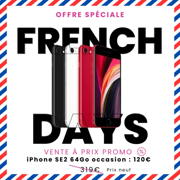FRENCH DAYS - iPhone SE 2 (2020) 64Go à seulement 120€