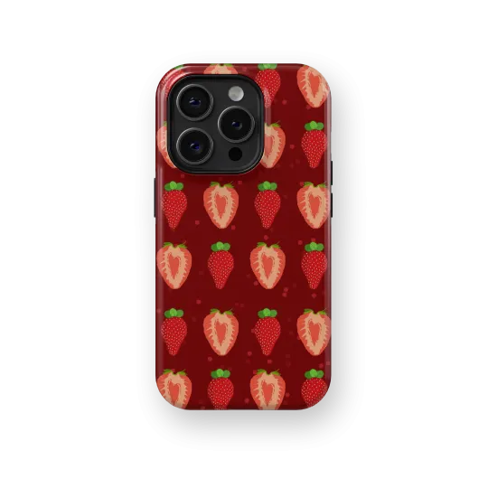 Strawberries Wall | Coque de téléphone 3D 2en1 Ultra-résistante