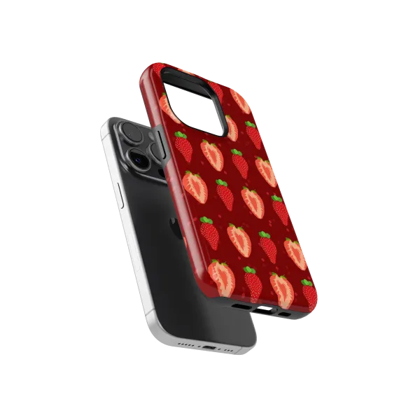 Strawberries Wall | Coque de téléphone 3D 2en1 Ultra-résistante