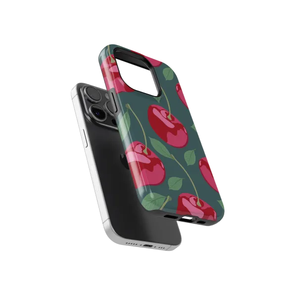 Cherry Sketch | Coque de téléphone 3D 2en1 Ultra-résistante