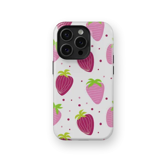 Strawberry Design | Coque de téléphone 3D 2en1 Ultra-résistante