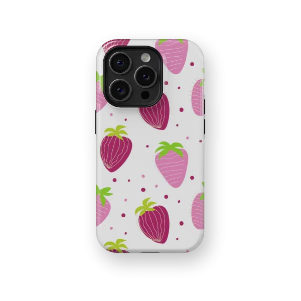 Strawberry Design | Coque de téléphone 3D 2en1 Ultra-résistante
