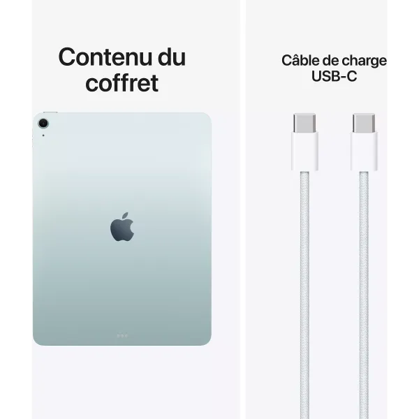 Contenu du coffret APPLE iPad Air 13 Pouces (2026) Puce M4 - Neuf Bleu