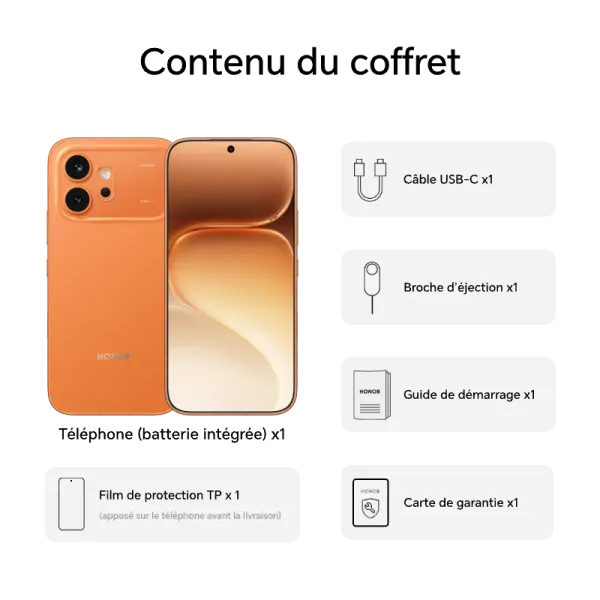 HONOR 600 - Neuf Orange Contenu du coffret