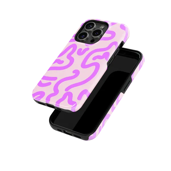 Rosy Currents | Coque de téléphone 3D 2en1 Ultra-résistante