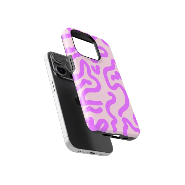 Rosy Currents | Coque de téléphone 3D 2en1 Ultra-résistante