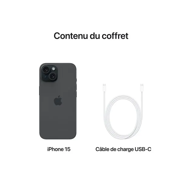 APPLE iPhone 15 Noir - Neuf