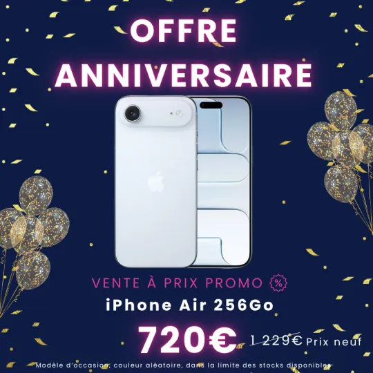OFFRE 10 ANS - iPhone Air 256Go d'occasion à seulement 720€