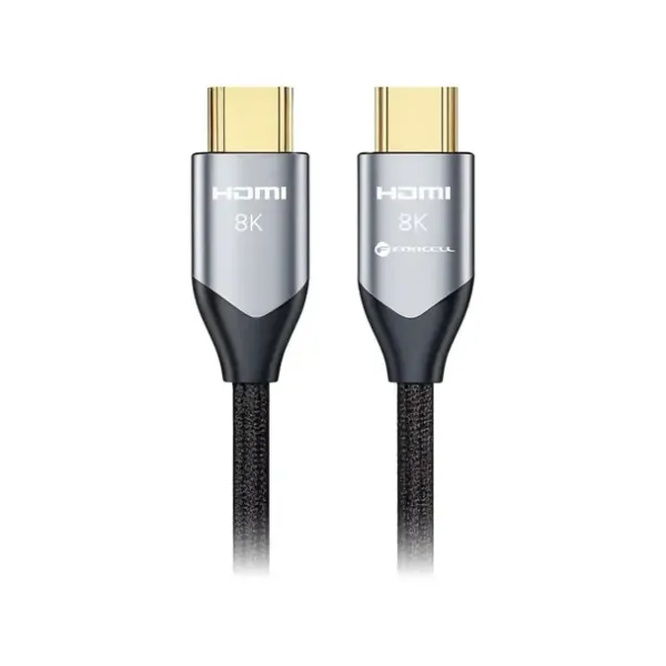 FORCELL Câble HDMI 2.1 Cafule 8K 60Hz / 4K 120Hz - 48 Gbps (1m/2m/3m/5m) Noir