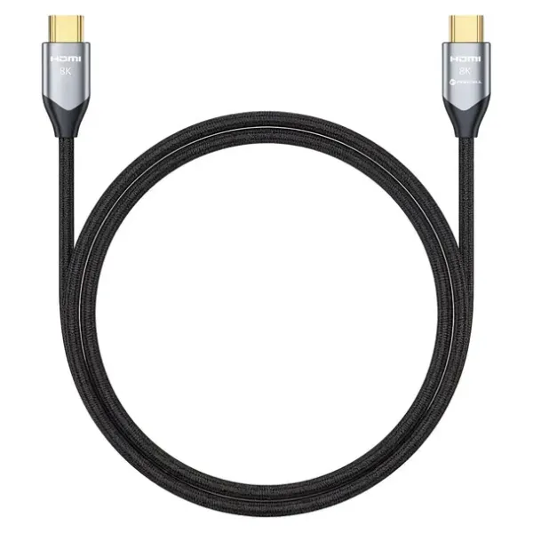 FORCELL Câble HDMI 2.1 Cafule 8K 60Hz / 4K 120Hz - 48 Gbps (1m/2m/3m) Noir